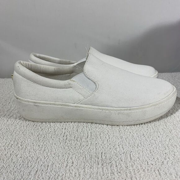 Lulus Canvas Slip On Sneakers Womens 7 White - Picture 3 of 7